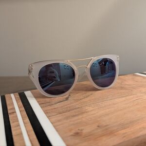 Rare Henri Bendel Mirrored Frosted Pink Broadway‎ Sunglasses